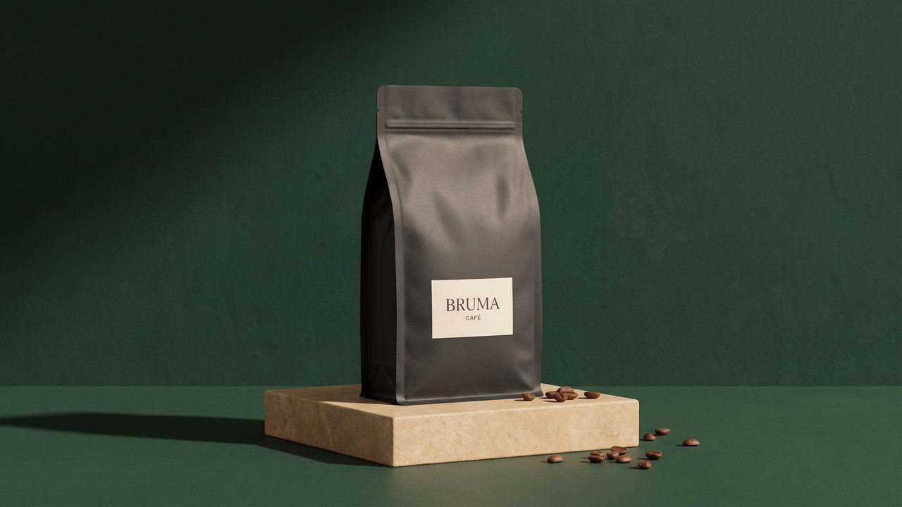 Imagen de producto Bruma con fotografía de estudio y fondo verde
